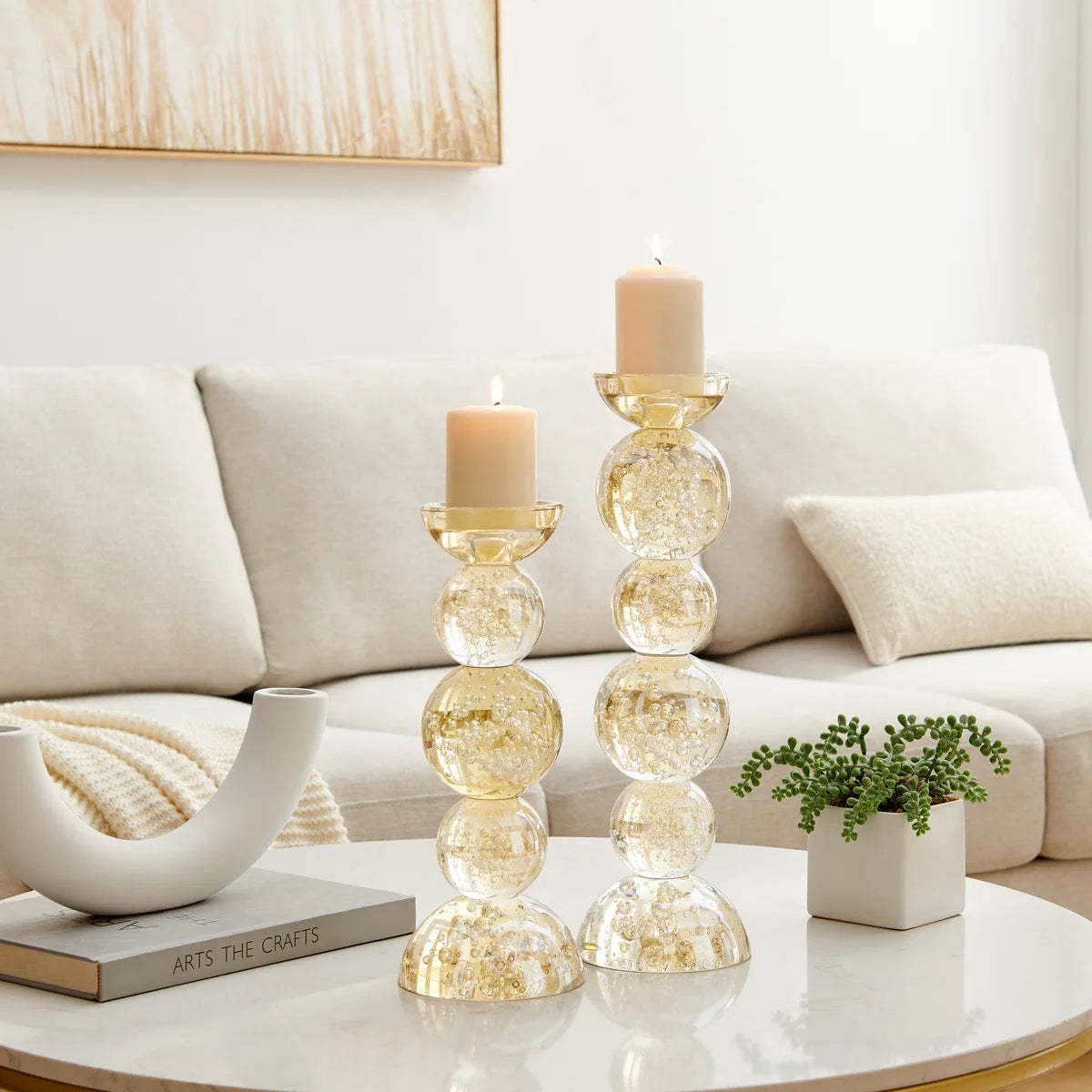 Bubble Glass Candel Holder