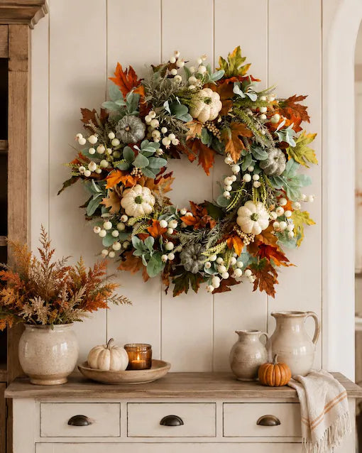 Fall Pumpkin Wreath