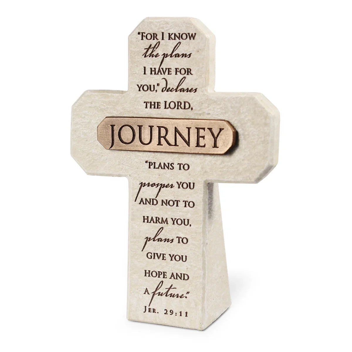 Tabletop Cross "Journey" Bronze Bar