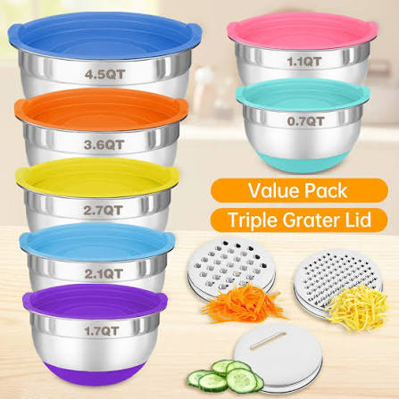 Mixing bowls with lids