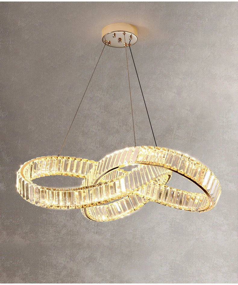 Luxury LED Crystal Chandeliers Home Lighting for Living Dining Room Decorate Villa Hotel Ceiling Pendant Lights Indoor Fixtures