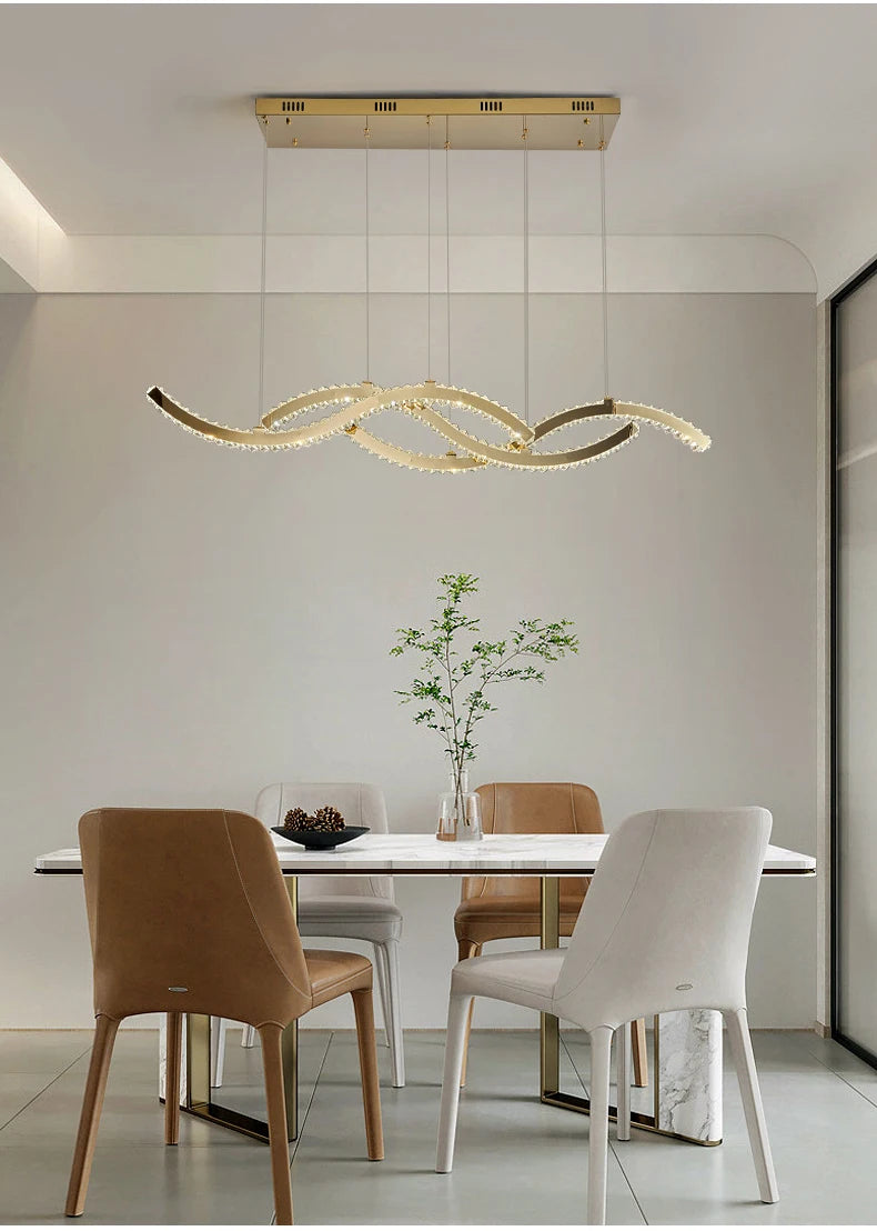 Luxury Crystal Chandeliers Home Modern Lighting for Living Dining Room Bar Decorate Indoor Lustre Ceiling Pendant Lamps Fixtures