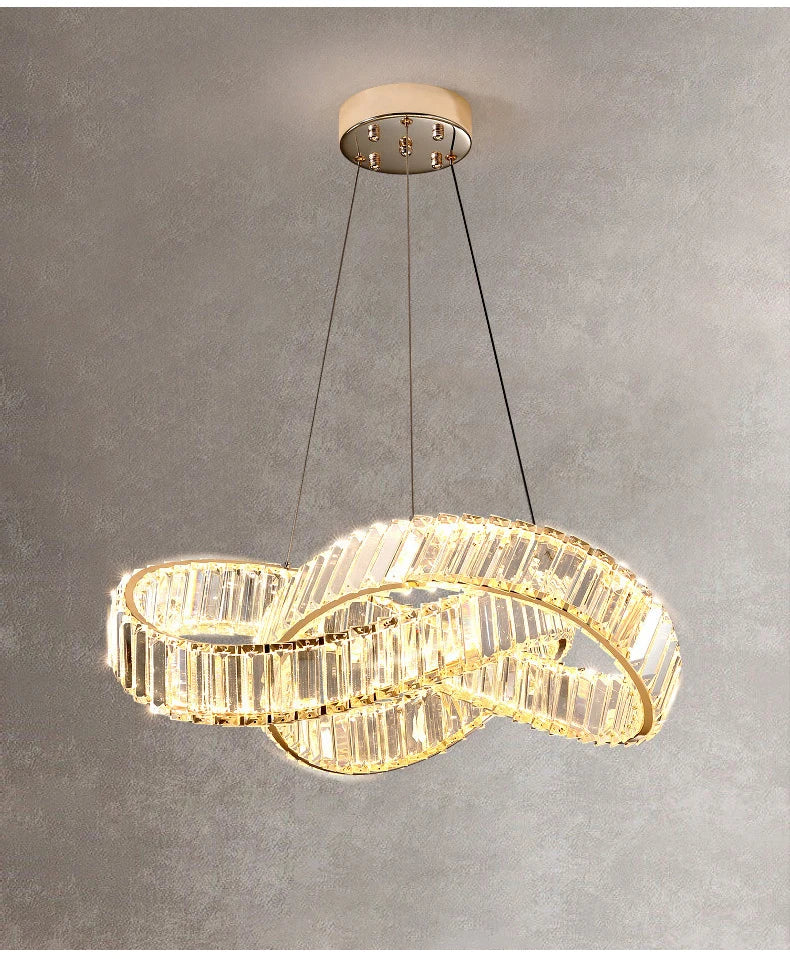 Luxury LED Crystal Chandeliers Home Lighting for Living Dining Room Decorate Villa Hotel Ceiling Pendant Lights Indoor Fixtures