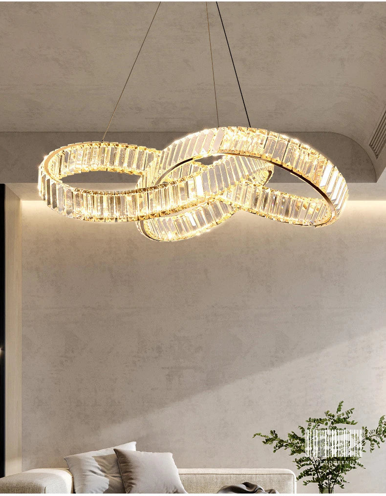 Luxury LED Crystal Chandeliers Home Lighting for Living Dining Room Decorate Villa Hotel Ceiling Pendant Lights Indoor Fixtures