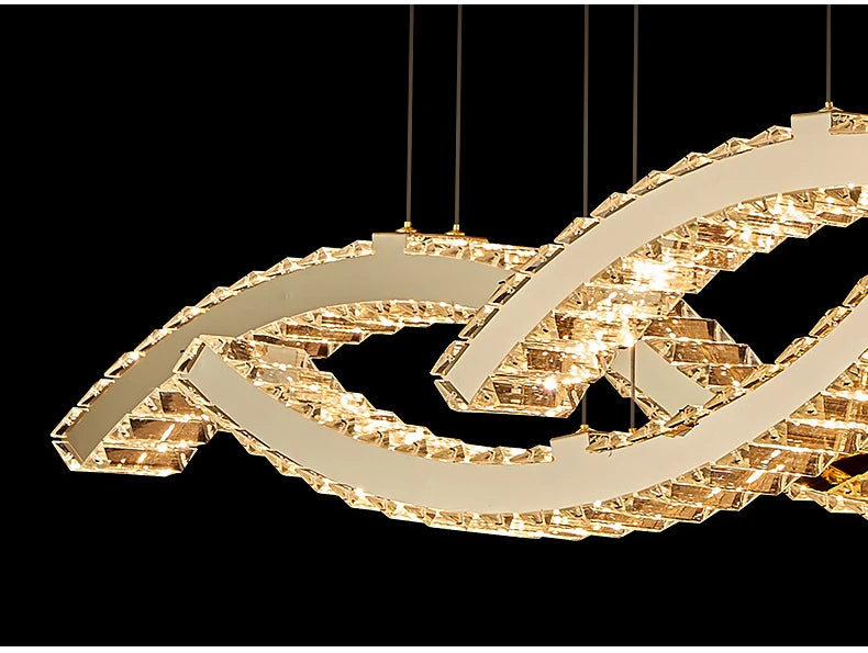 Luxury Crystal Chandeliers Home Modern Lighting for Living Dining Room Bar Decorate Indoor Lustre Ceiling Pendant Lamps Fixtures