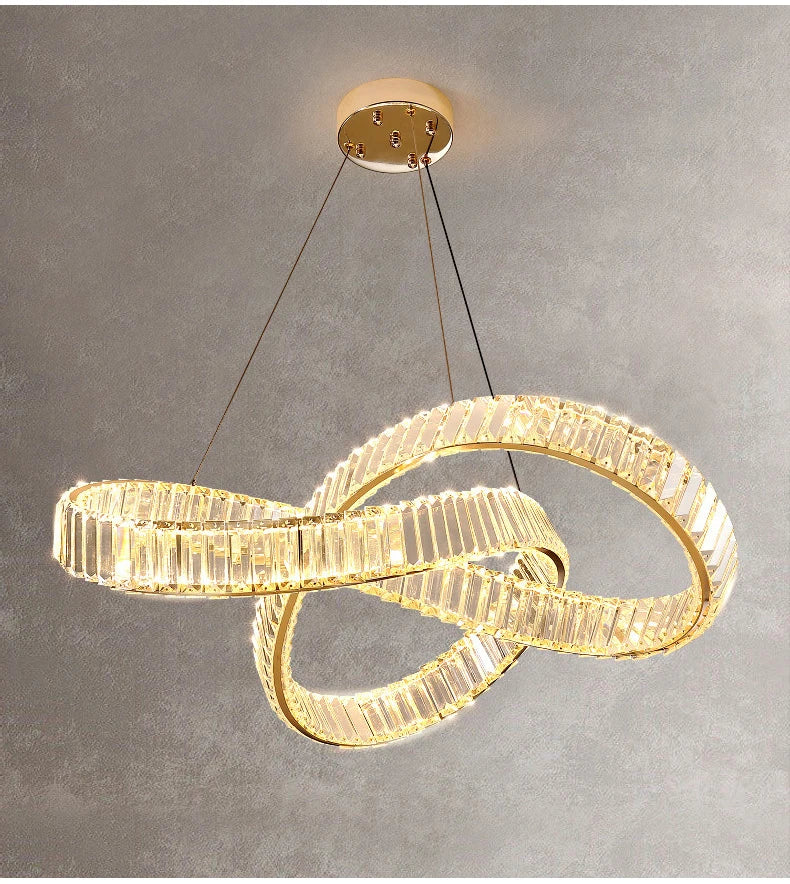 Luxury LED Crystal Chandeliers Home Lighting for Living Dining Room Decorate Villa Hotel Ceiling Pendant Lights Indoor Fixtures