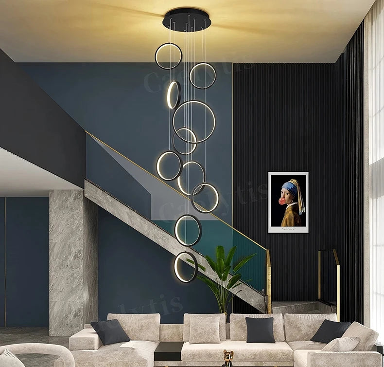 Modern chandeliers, stairway chandeliers, living room chandeliers, indoor lighting fixtures