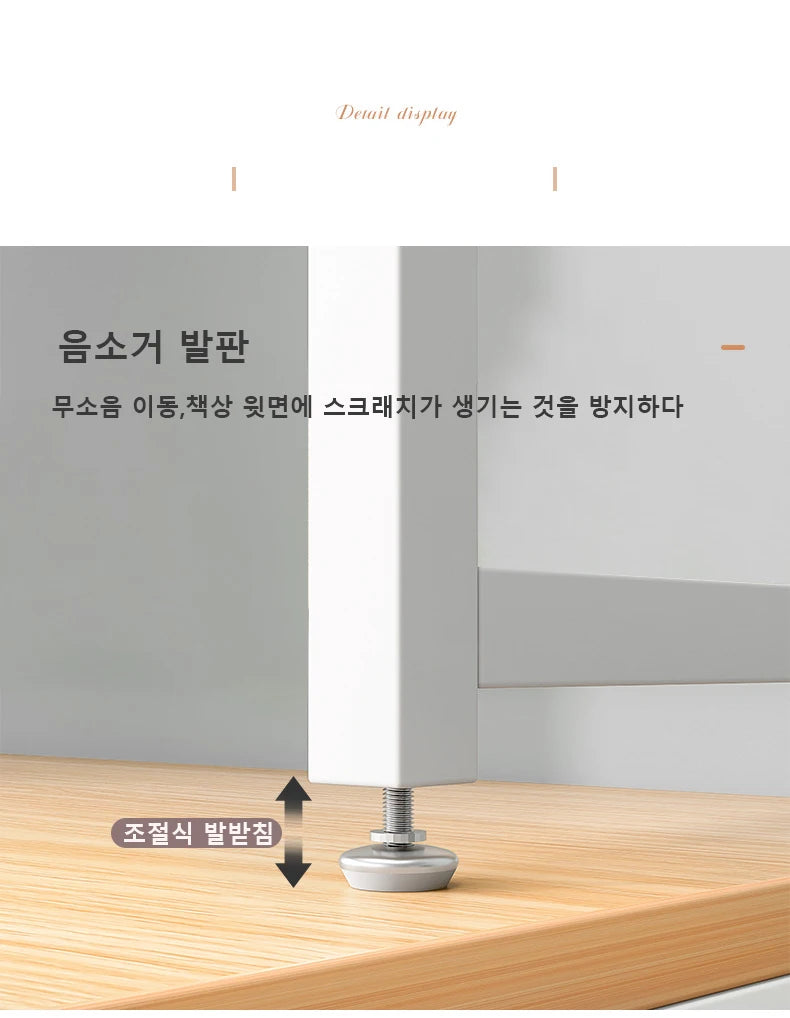 Bookshelf with Grid Desk Storage Shelf Desktop Multilayer Iron Shelf Student Computer Desk Cavity Plate Bookcase Table Rack