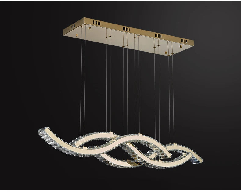 Luxury Crystal Chandeliers Home Modern Lighting for Living Dining Room Bar Decorate Indoor Lustre Ceiling Pendant Lamps Fixtures