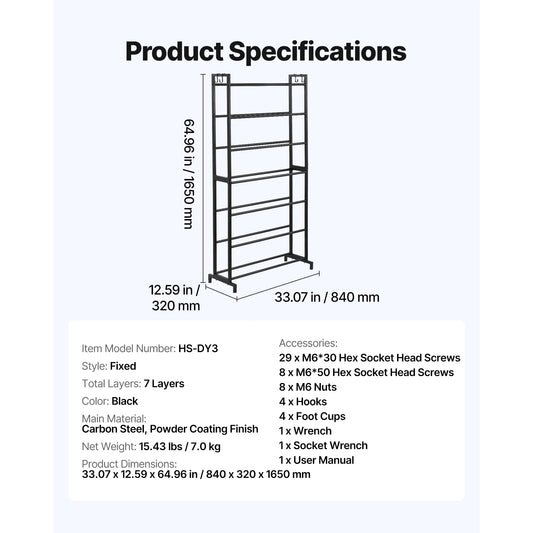 SucceBuy 5/7 Tier 3D Printer Filament Storage Rack Filament Spool Holders Storage Shelves for Home Office 3D Printing Studio