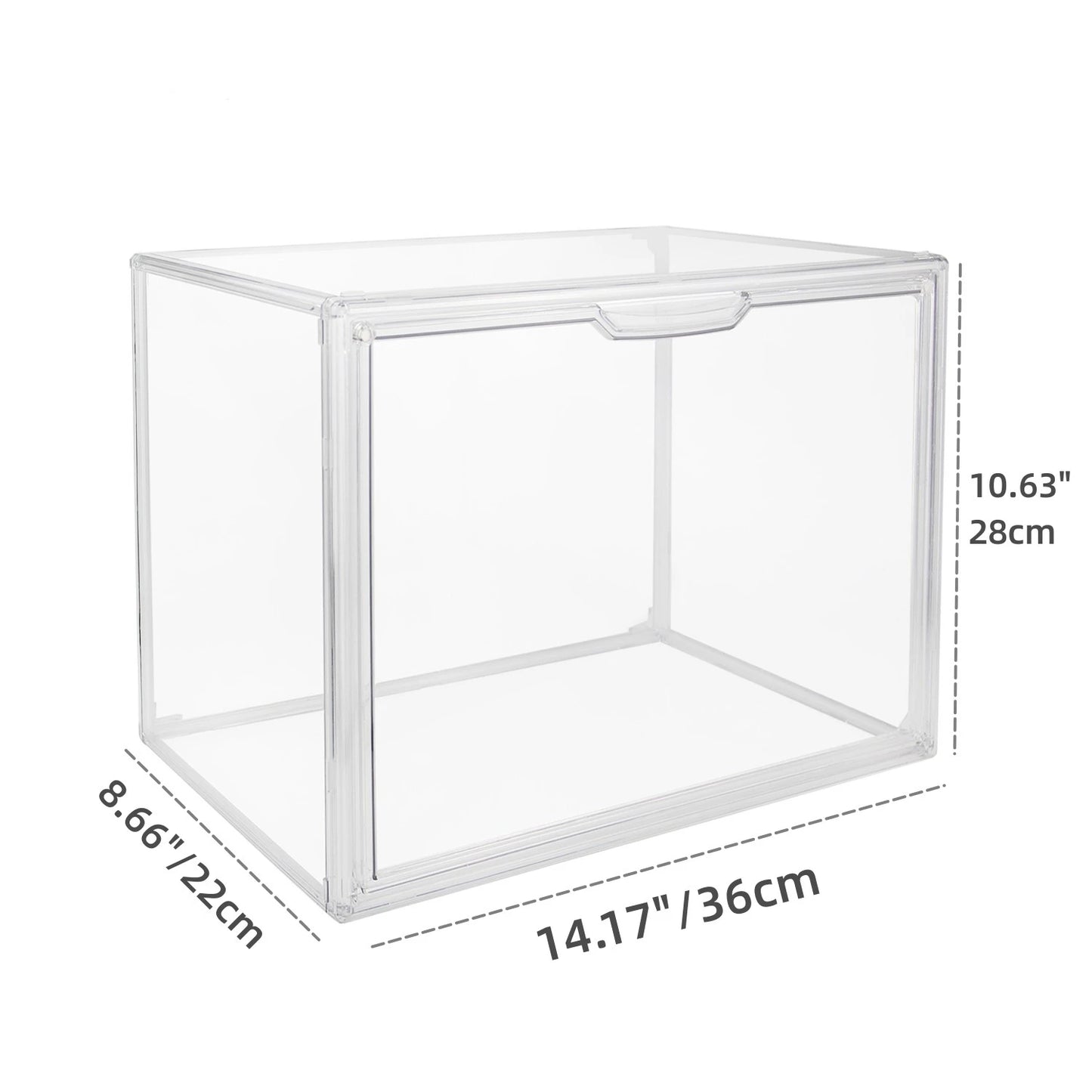 1pc/3pcs Clear Display Case Large Capacity Storage Box Acrylic Organizer Bins For Figures Blind Box Makeup Toy Showcase HangBag