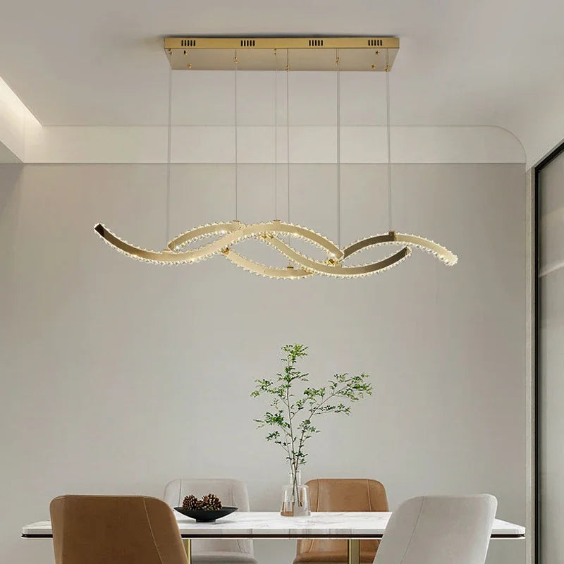 Luxury Crystal Chandeliers Home Modern Lighting for Living Dining Room Bar Decorate Indoor Lustre Ceiling Pendant Lamps Fixtures