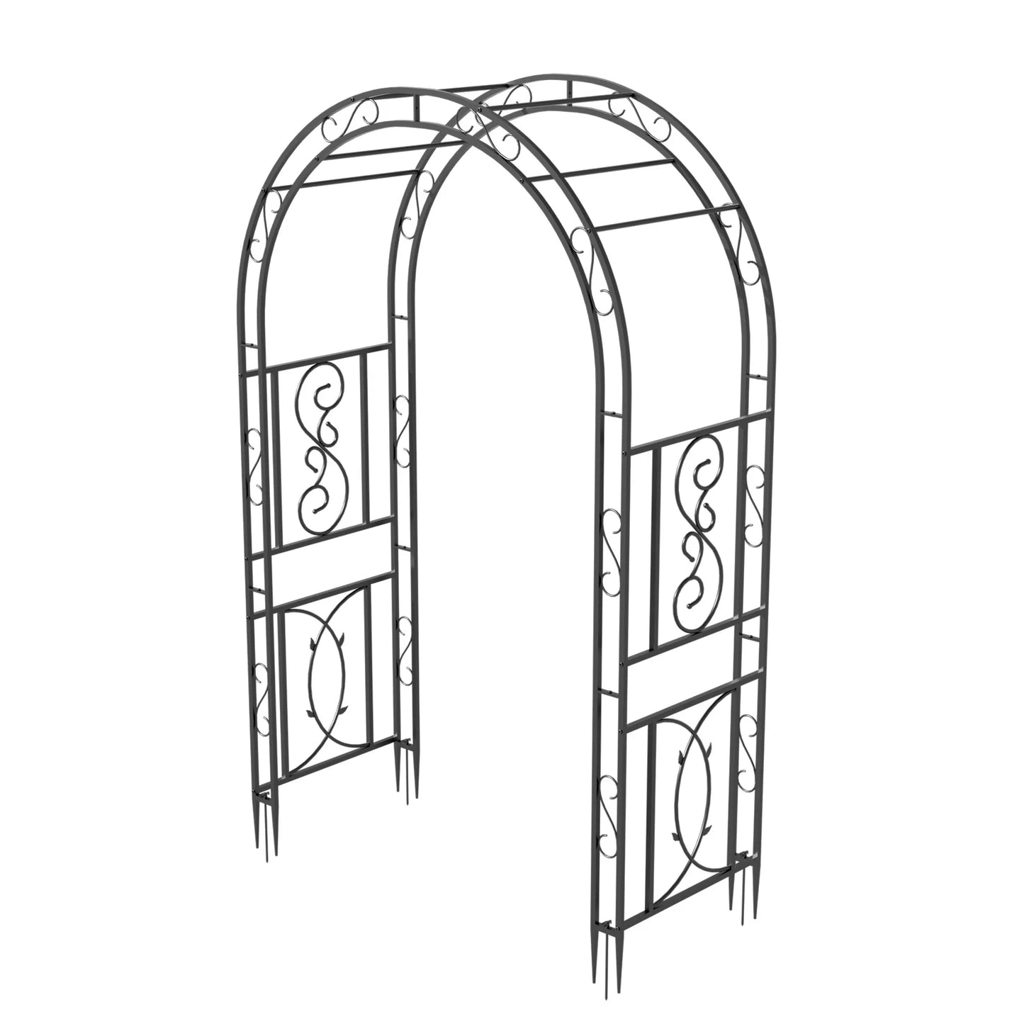 Heavy Duty Metal Garden Arbor Vine Flower Frame Plant Arch Trellis for Clambing Plants