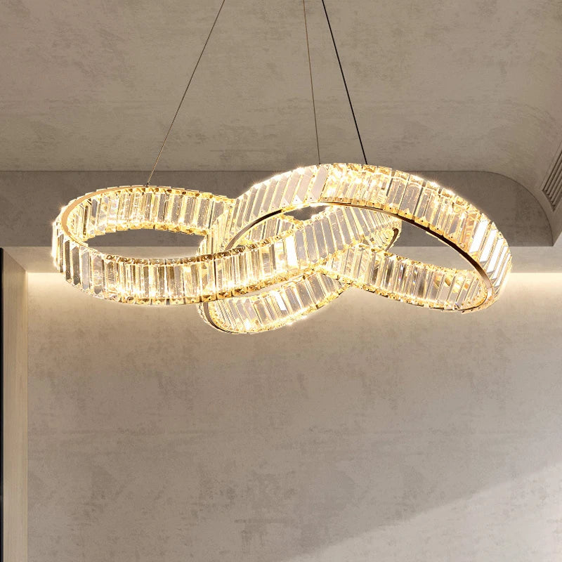 Luxury LED Crystal Chandeliers Home Lighting for Living Dining Room Decorate Villa Hotel Ceiling Pendant Lights Indoor Fixtures