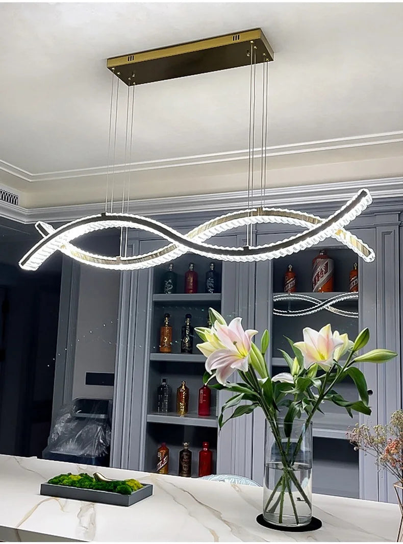 Luxury Crystal Chandeliers Home Modern Lighting for Living Dining Room Bar Decorate Indoor Lustre Ceiling Pendant Lamps Fixtures