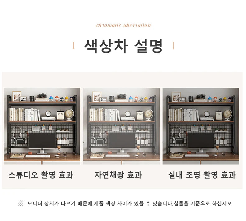 Bookshelf with Grid Desk Storage Shelf Desktop Multilayer Iron Shelf Student Computer Desk Cavity Plate Bookcase Table Rack