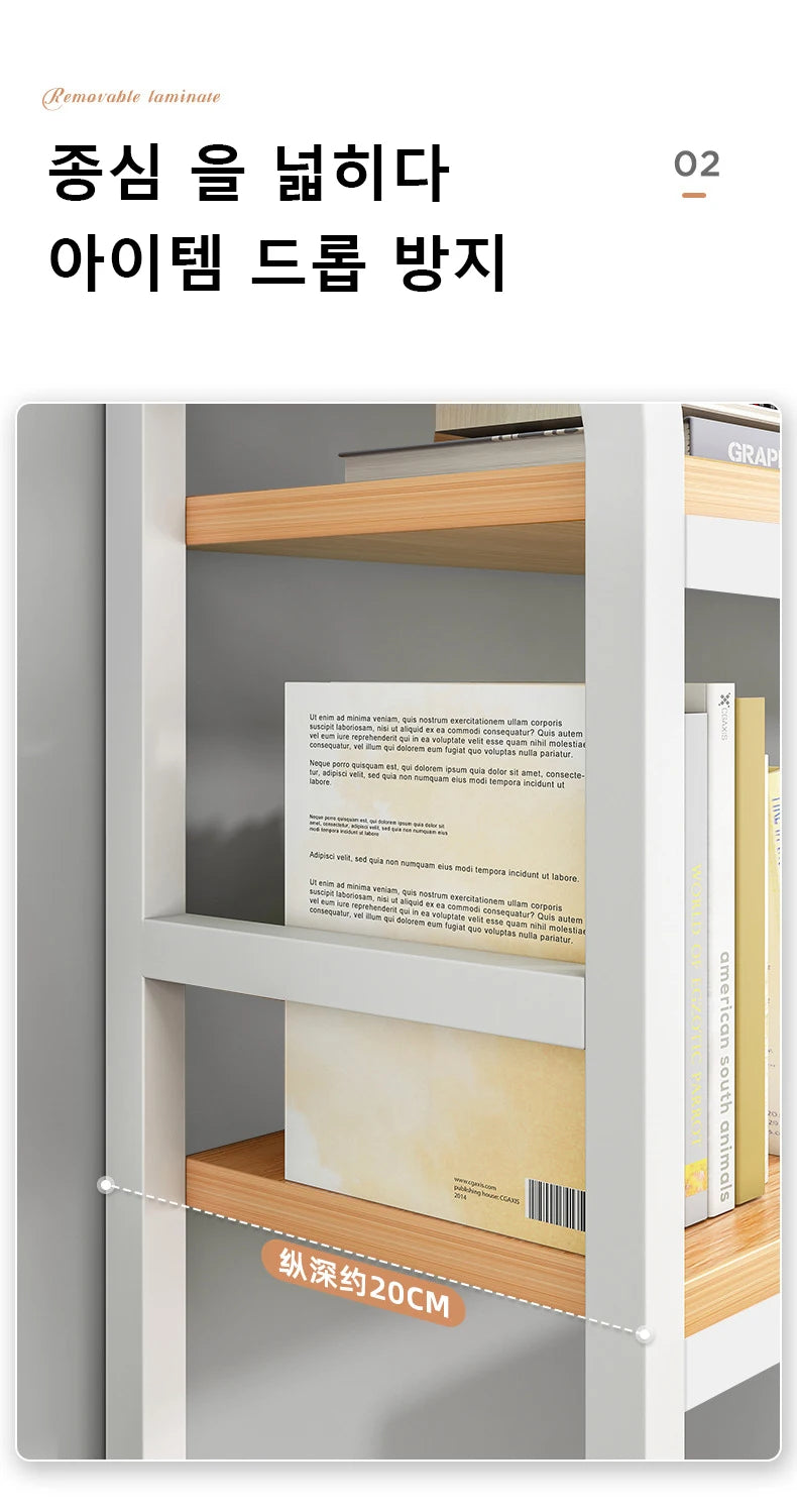 Bookshelf with Grid Desk Storage Shelf Desktop Multilayer Iron Shelf Student Computer Desk Cavity Plate Bookcase Table Rack