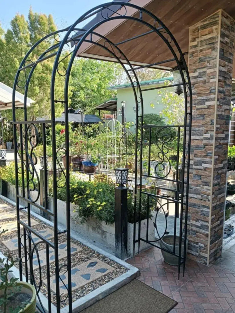 Heavy Duty Metal Garden Arbor Vine Flower Frame Plant Arch Trellis for Clambing Plants
