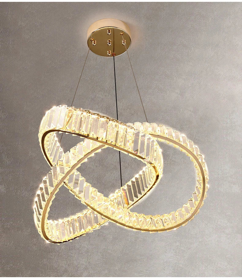 Luxury LED Crystal Chandeliers Home Lighting for Living Dining Room Decorate Villa Hotel Ceiling Pendant Lights Indoor Fixtures